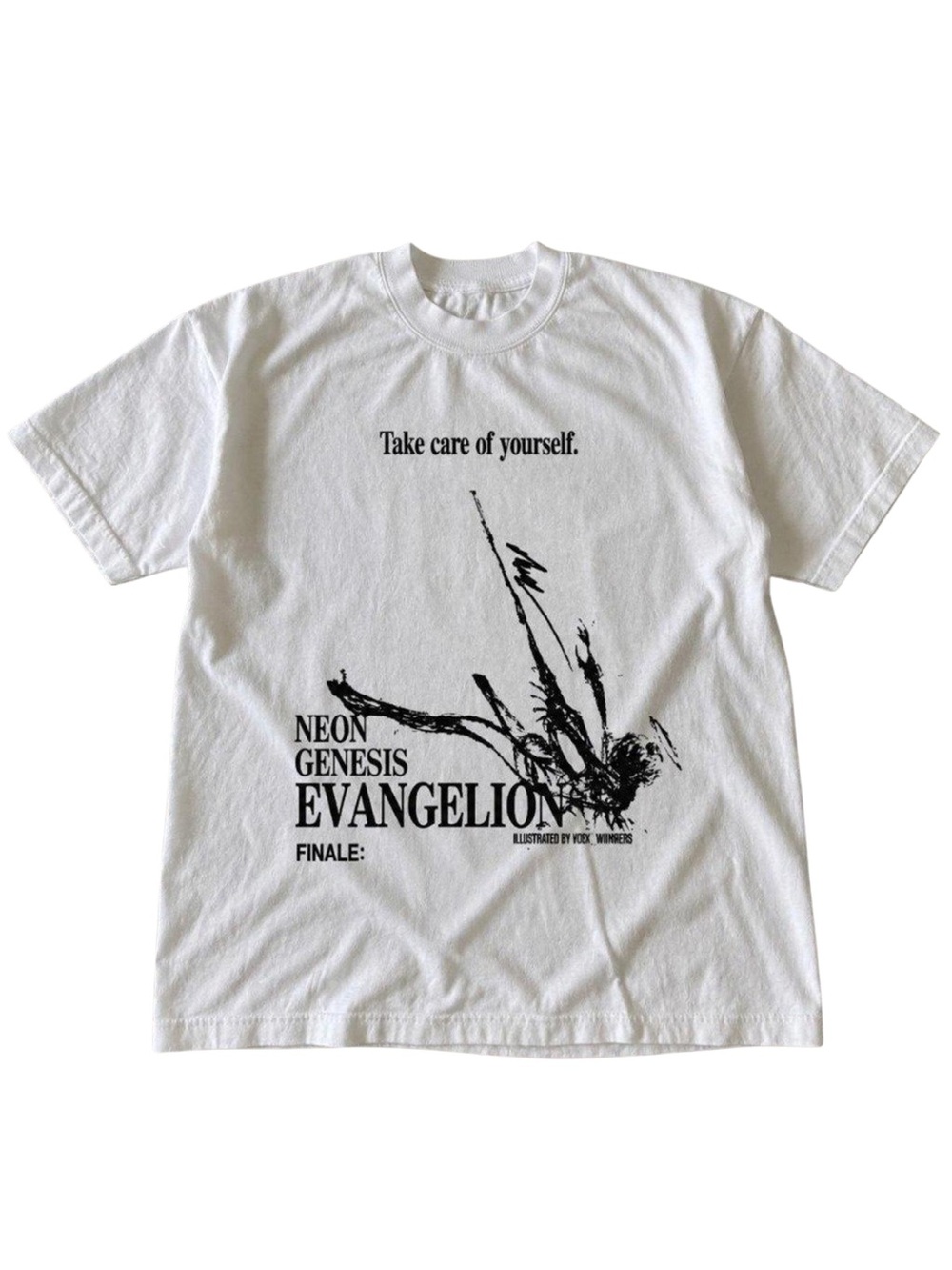 Gildan White Graphic Tee - Take Care of Yourself